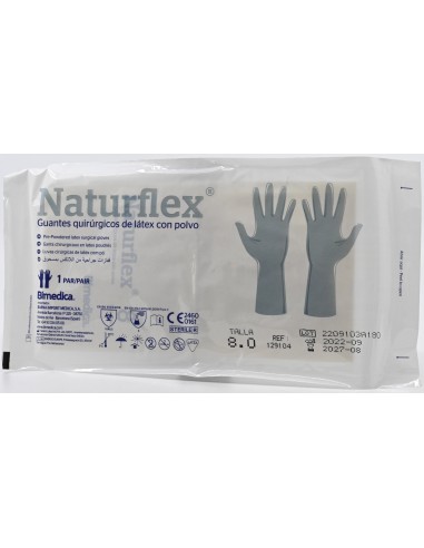 Guantes látex estériles